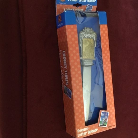 Bugs Bunny/Tasmania Pewter Letter Opener Looney Tunes Stamp Collection - Picture 1 of 10